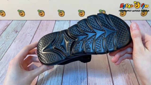 Сандалии Tiburon летние открытые на липучках черные