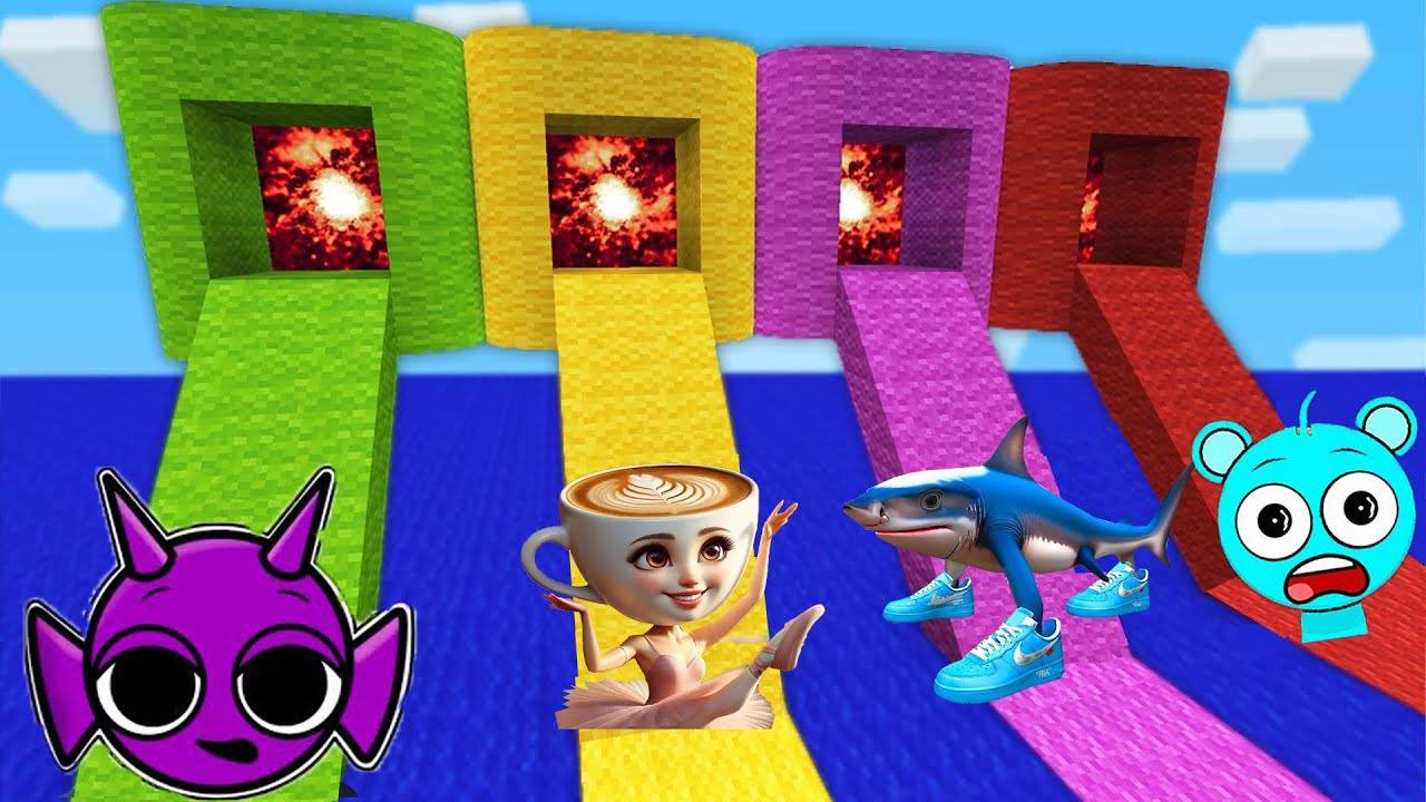 ВЫБЕРИ ПРАВИЛЬНУЮ ВОДЯНУЮ ГОРКУ СПРУНКИ ТУН ТУН САУР ТРАЛАЛЕЙЛО ТРАЛАЛА В МАЙНКРАФТ БРЕЙНРОТ смотреть онлайн