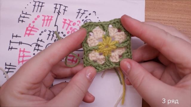 Необычный вариант вязания бабушкиного квадрата, кото?