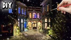 Новогодняя улица из картона своими руками / DIY