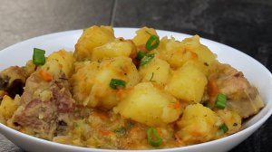 Так по-домашнему!!! ТУШЕНАЯ КАРТОШКА С МЯСОМ. Вкусный Обед или Ужин из доступных продуктов.