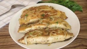 Рыба жареная! Камбала жареная с луком! Быстрый и вкусный ужин за 20 мин.