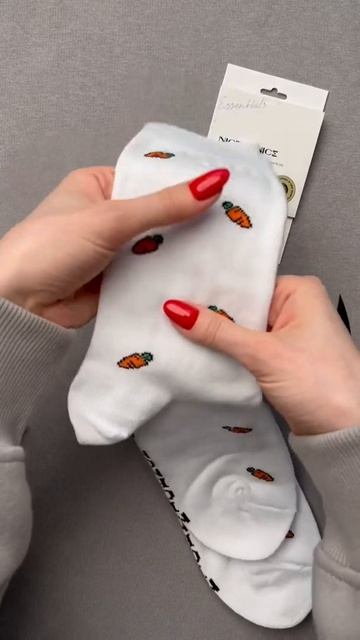 Носки Nicenonice Premium "Морковки" Белый смотреть онлайн