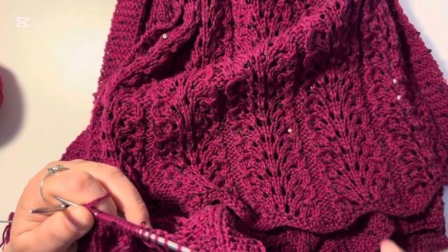 Хвост павлина спицами. Подойдет для свитеров, кардига?