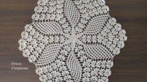 ПРОСТЕЙШАЯ САЛФЕТКА КРЮЧКОМ С ЭФФЕКТНЫМ ЦВЕТОЧНЫМ УЗОРОМ. ЧАСТЬ 1