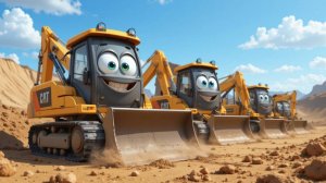 Песенка про САМОСВАЛ и ЭКСКАВАТОР | Песенка про машинки | Мультики про машинки