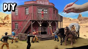 Салун на Диком Западе из картона своими руками / DIY