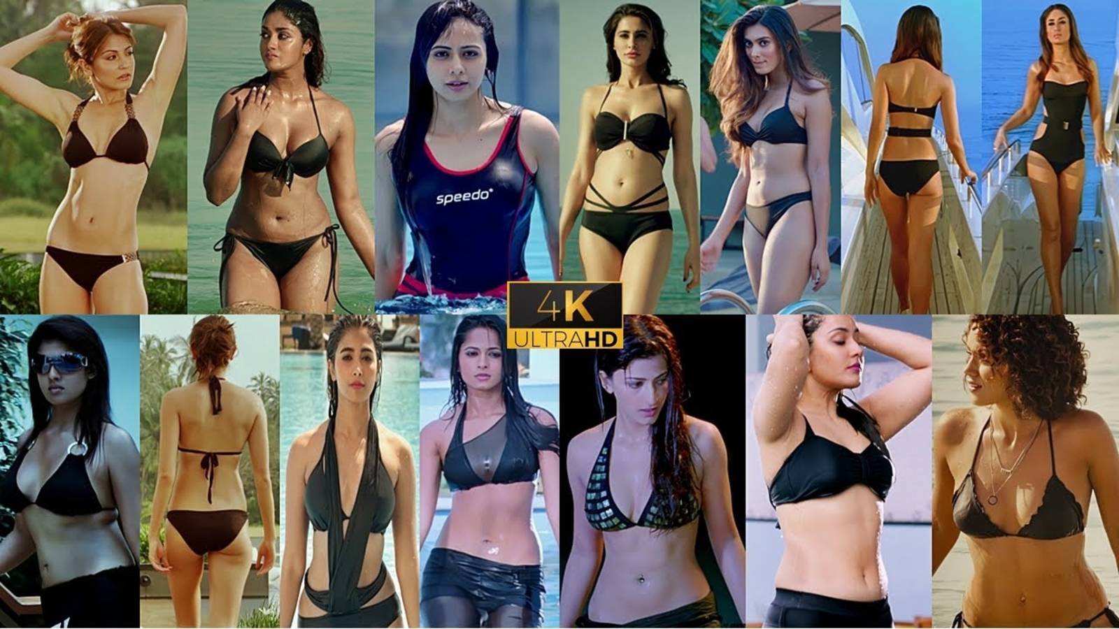 [4K] Black Bikini Ultimate Compilation Edit | All Black Bikini Hot Scenes | Bollywood Black Bikini смотреть онлайн