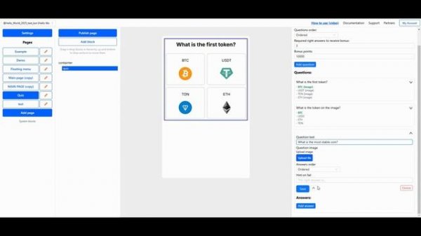 Как работать с квизами в Telegram MIni Apps