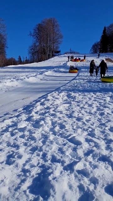 Посмотрите с какой горки я катался😉Яворова поляна смотреть онлайн