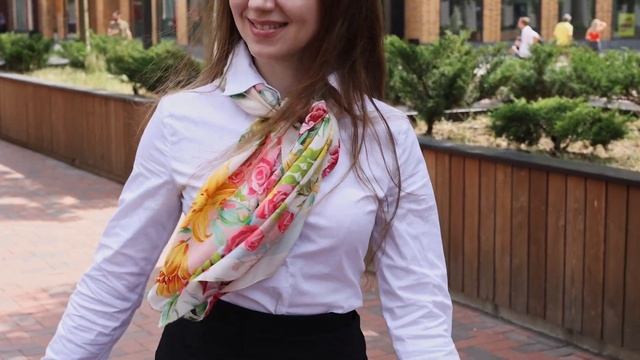Платок шелковый (крепдешин) "10339" вид 2, 89x89 см #scarf #platki #des смотреть онлайн