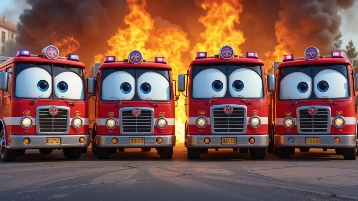 Песенка про ПОЖАРНУЮ МАШИНУ | Песенка про машинки | Мультики про машинки смотреть онлайн