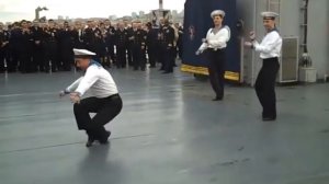 Танец российских моряков на борту американского USS Blue Ridge 🇷🇺♥️⭐️