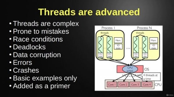 3. Threads are an advanced topic