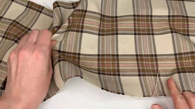 ХЛОПОК КОСТЮМНЫЙ RALPH LAUREN БЕЖЕВАЯ КЛЕТКА арт 13032415