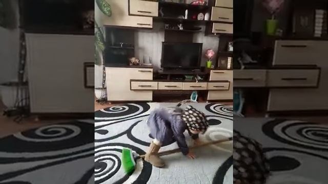 Баба яга у нас дома.