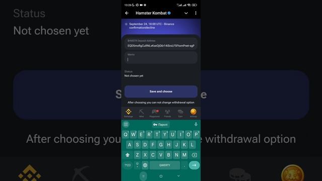 Как вывести Хомяка на BINANCE.How to withdraw hamster combat to Binance exchange. смотреть онлайн