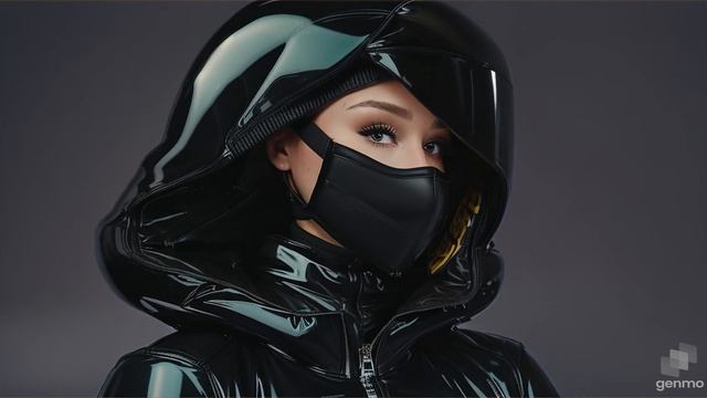 Black long down puffy coat with a hood. Moncler long down jacket.  Длинный пуховик Mo