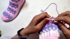 💥 Короткие носки на двух спицах‼️МК 🎦 Без шва на подошве 🤗