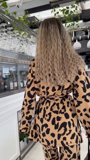 Брючний костюм вільного крою під пояс № 398 #dress #fashion #ootd смотреть онлайн