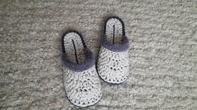 Тапочки из трикотажной пряжи смотреть онлайн
