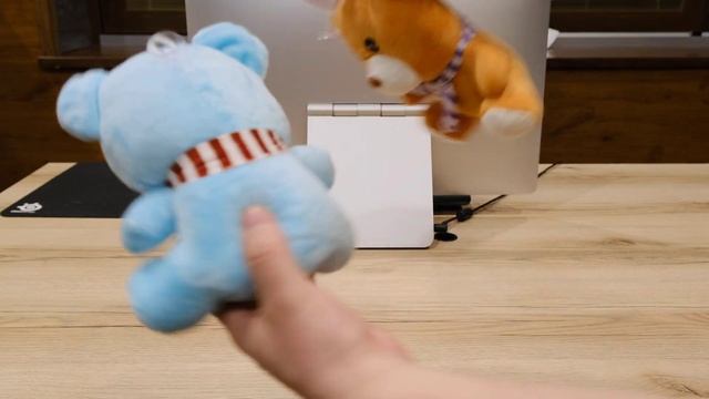 Мишка шарф ассорти 17см