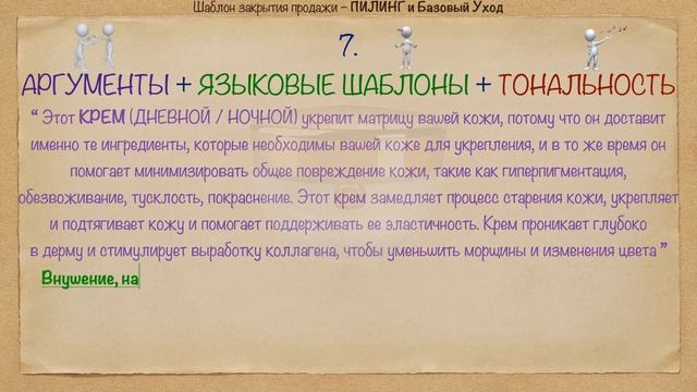 21 – Шаблон Закрытие Сделки – ПИЛИНГ и Базовый Уход