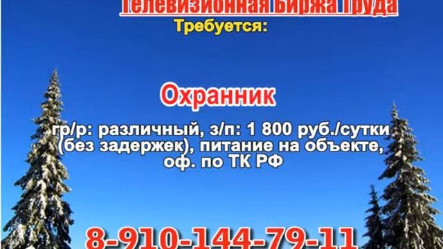 13 февраля _08.30_Работа в Нижнем Новгороде_Телевизионная Биржа Труда