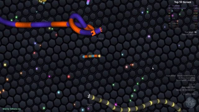 Играем в Slither.io 3