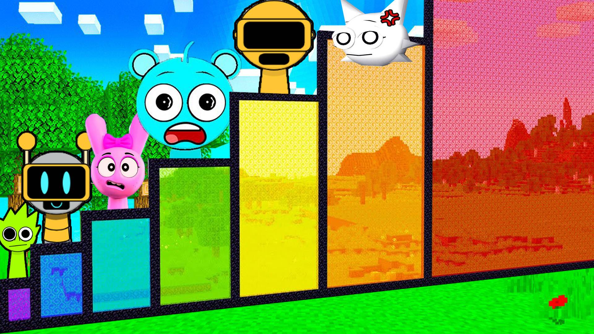 НАШЕЛ ОГРОМНЫЕ ПОРТАЛЫ ВСЕ ВИДЫ СПРУНКОВ ВЫЖИВАЮТ В МАЙНКРАФТ смотреть онлайн