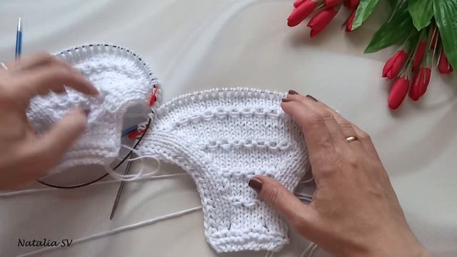 Детский нарядный боди спицами🌺 Подробный Мастер - кл? смотреть онлайн