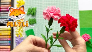 Мастер-класс Гвоздика из фетра своими руками / Цветы из фетра  / How to Make Felt Flower : Carnation