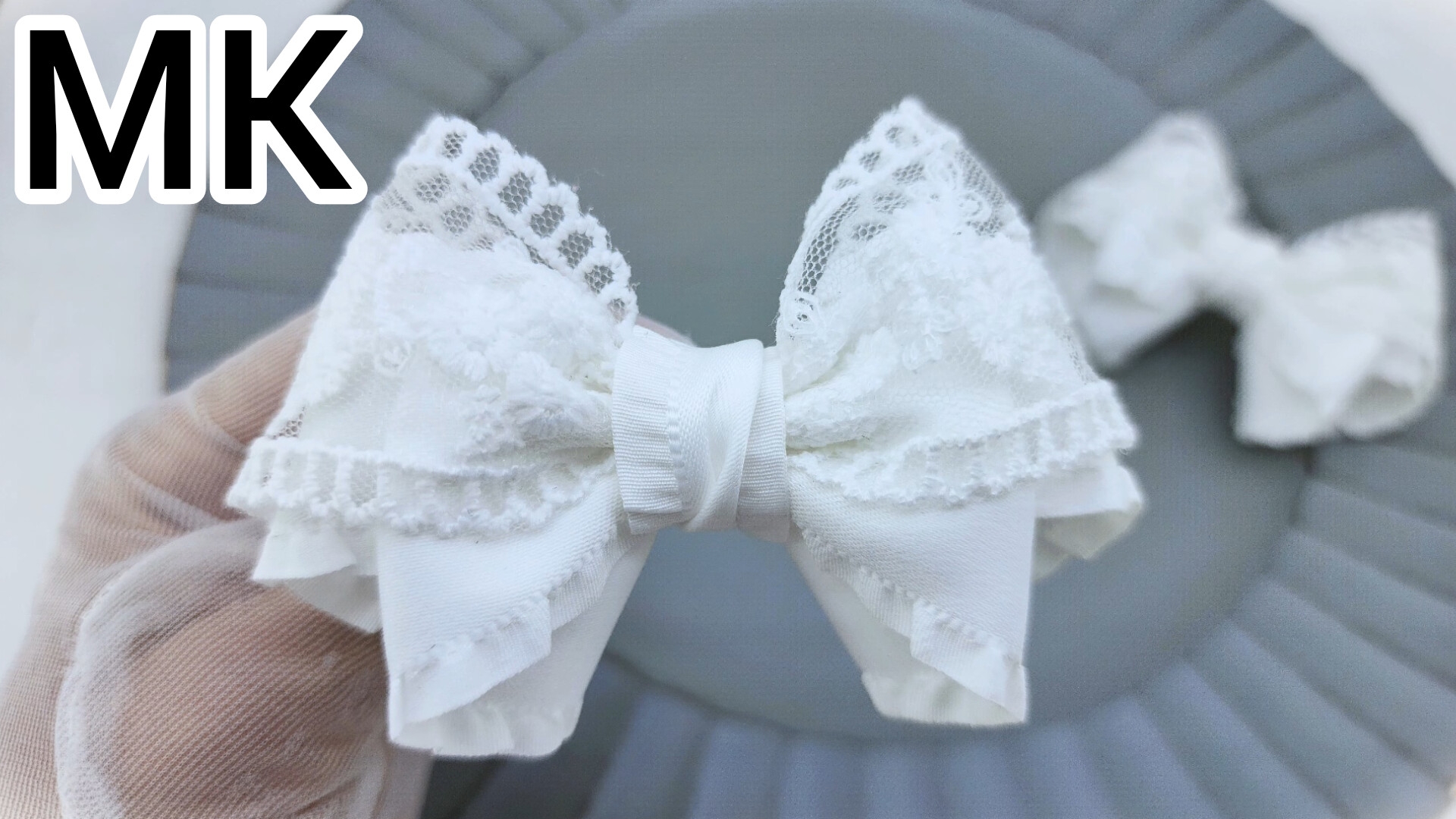 МК Белые бантики, Белый бант на резинке, Простой способ изготовления банта, МК Как сделать бант смотреть онлайн