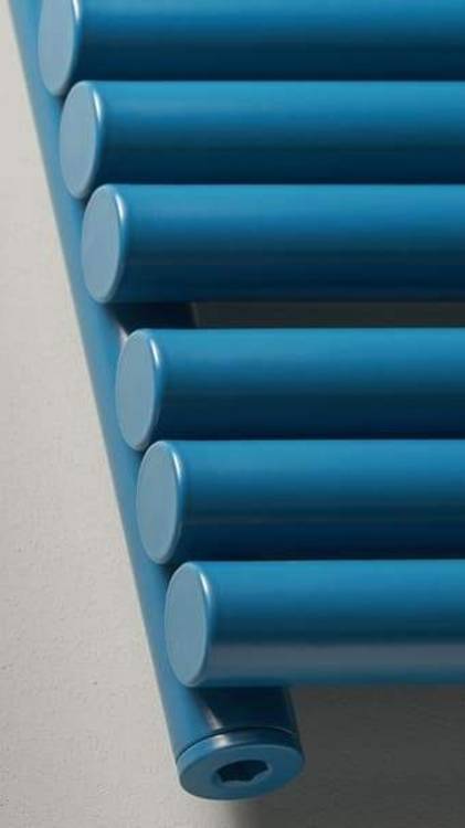 Обзор синего цвета трубчатого стального радиатора отопления Empatiko Takt 🔵