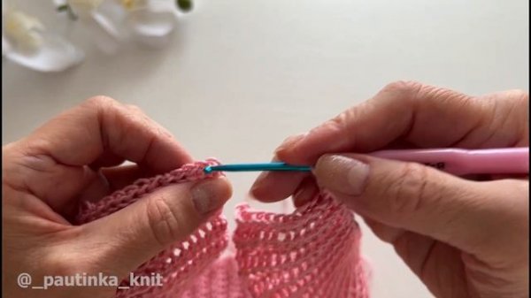 Красивая кулиска для юбки крючком #каксвязать #_pautinka_kn