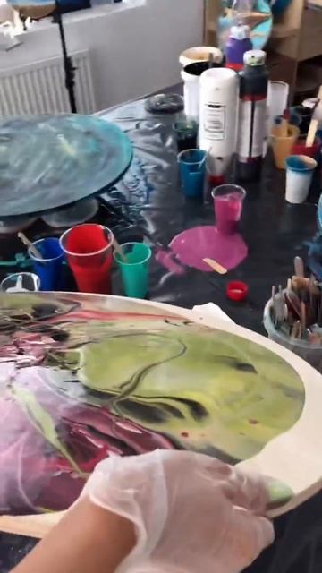 Создание картины в технике Флюид арт смотреть онлайн