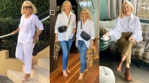 КАК СТИЛЬНО НОСИТЬ БЕЛУЮ РУБАШКУ ДАМАМ 50+60+70+💖 СОВРЕМ?