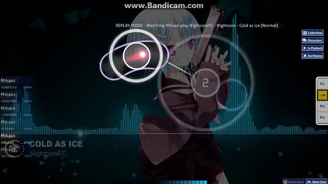 Cold As Ice nightcore Осу #2 смотреть онлайн