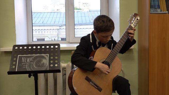 Дряхлов Артём, классическая гитара, 11-12 лет, СПБ ГБУ ДО "СПБ ДМШ №7" смотреть онлайн