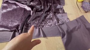 Пошив платья из бархата с НЕОБЫЧНЫМ ВОЛАНОМ#шитье