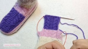 🧦 Детские носочки 30-32 размера. МК➡️ На двух спицах и ?