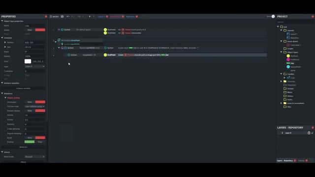 Делаем физическую веревку | Разработка игр | Construct 3 смотреть онлайн
