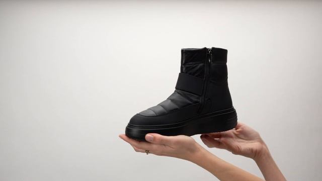 Стеганые ботинки из натуральной кожи KELTON (AK4334 чёрный) смотреть онлайн