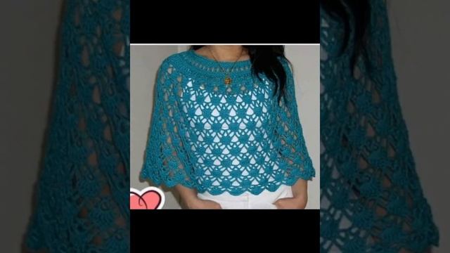 вязание крючком и спицами летняя накидка смотреть онлайн