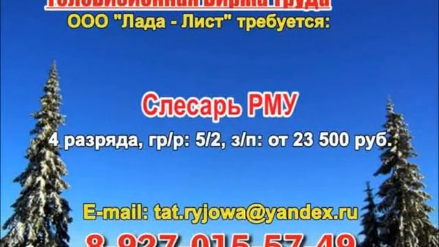 13 декабря _07.30, 08.30_10.20_13.20_Работа в Тольятти_Телевизионная Биржа Труда смотреть онлайн