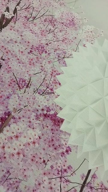 Фотообои GrandPik 02526 "Сакура в комнате с 3д шарами" смотреть онлайн