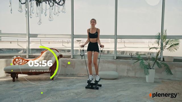 Тренировка на степпере с эспандерами 12 мин! Марафон на смотреть онлайн