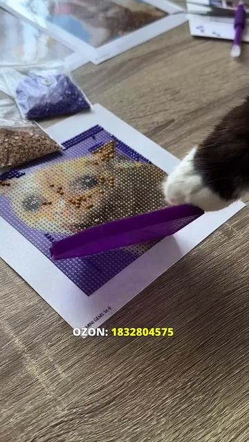 Мяу!🐾💎❤️ #алмазнаямозаика MINI GEMS на 💙OZON: 1832804575 #твор