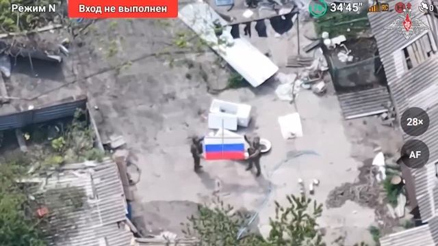 Нарезка кадров, снятых во время освобождения н.п. Богатырь Русской Армией. смотреть онлайн