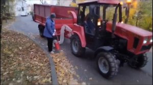 МТЗ 320 пылесос с прицепом
